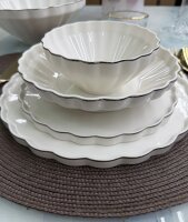 Geschirrset 25-tlg Tanja Silber